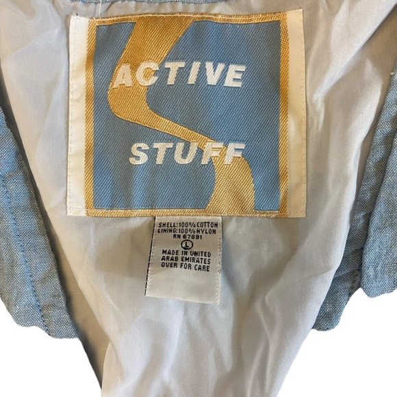 Vintage Active Stuff Cotton Semi Denim Patchwork Vest - Picture 10 of 16